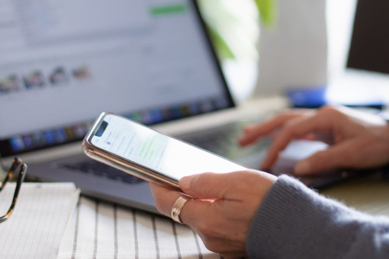 Computer & Phone on a desk